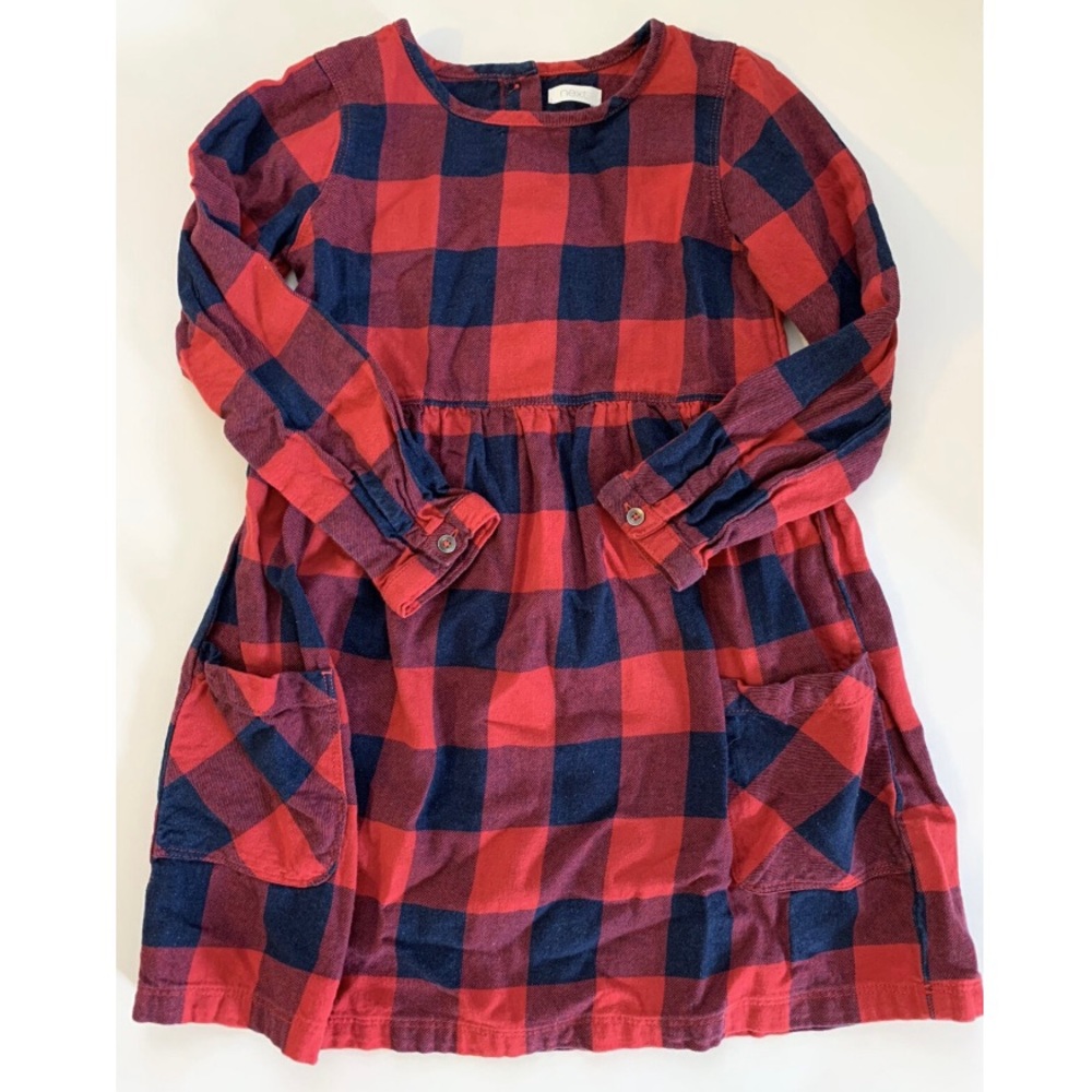 Next Red Plaid Dress 5/6
